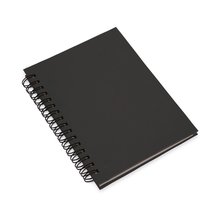 Libreta de anillas ecológica con tapas de cartón reciclado 11,6x15,3 cm Negro