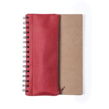 Libreta de cartón ecológico reciclado y estuche incluido Rojo