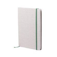 Libreta de materiales naturales con tapa de algodón suave 14 x 21 cm Verde