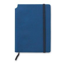 Libreta de tapa blanda con bolsillo plegable 21 x 15,5 cm Azul