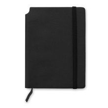 Libreta de tapa blanda con bolsillo plegable 21 x 15,5 cm Negro