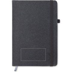 Libreta A5 con Cuero Reciclado y Portabolígrafos | Frontal