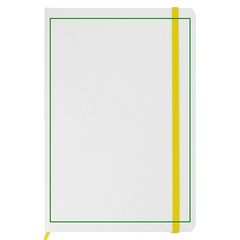 Libreta A5 PU Blanca con Goma Color | Frontal