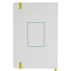 Libreta A5 PU Blanca con Goma Color | Trasero