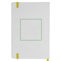 Libreta A5 PU Blanca con Goma Color | Trasero