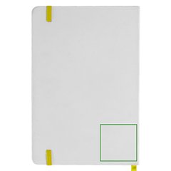 Libreta A5 PU Blanca con Goma Color | Trasero