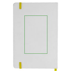 Libreta A5 PU Blanca con Goma Color | Trasero