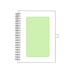 Libreta de anillas ecológica con boli de cartón reciclado 15x18,2 cm | En la cara A de la libreta