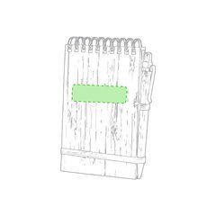 Libreta ecológica de bolsillo de bambú con bolígrafo 10x15 cm | Portada Zona Inferior