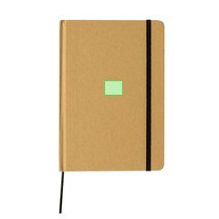 Libreta ecológica personalizable con portada rígida de cartón natural 14,7x21 cm | Sobre toda la portada