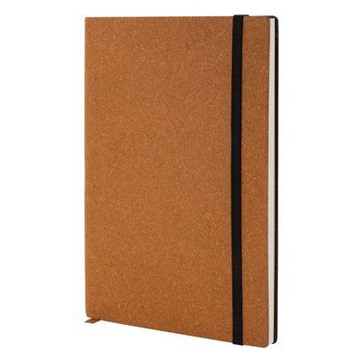 Libreta A5 de Cuero Reciclado 80H Rayadas Marrón