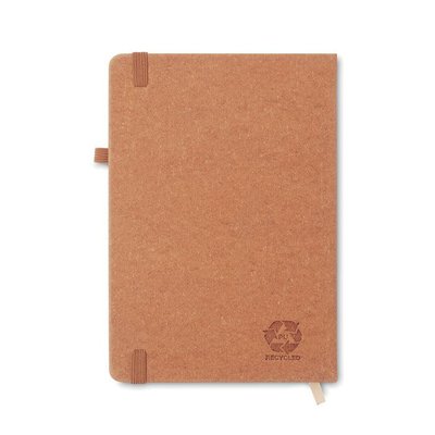 Libreta A5 con Cuero Reciclado y Portabolígrafos