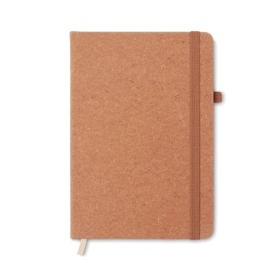 Libreta A5 con Cuero Reciclado y Portabolígrafos