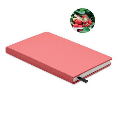 Libreta A5 de Semillas Sostenible Rojo