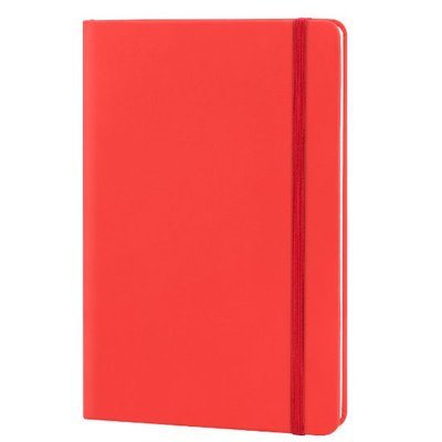 Libreta A5 Tapa PU 96H Lisas Rojo