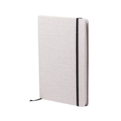 Libreta de materiales naturales con tapa de algodón suave 14 x 21 cm Negro