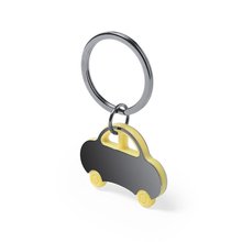 Llavero acero inox. para las llaves del coche Amarillo