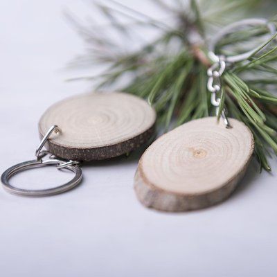 Llavero ecológico personalizado de madera de haya