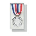 Medalla 5cm Cinta Tricolor Plata