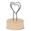 Memo Clip Corazón con Base de Madera