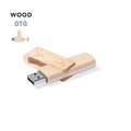 Memoria USB 16GB con clip giratorio de madera