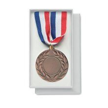 Medalla 5cm Cinta Tricolor Marrón
