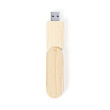 Memoria USB giratoria de madera