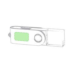 Memoria USB 16GB Giratoria | Cuerpo metálico cara A