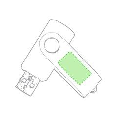 Memoria USB Clip de colores 16GB | En el cuerpo giratorio cara B