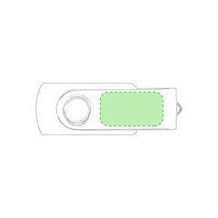 Memoria USB Giratoria Bambú 16GB | Clip Metálico Cara A o B