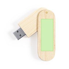 Memoria USB giratoria de madera | Centrado cara B