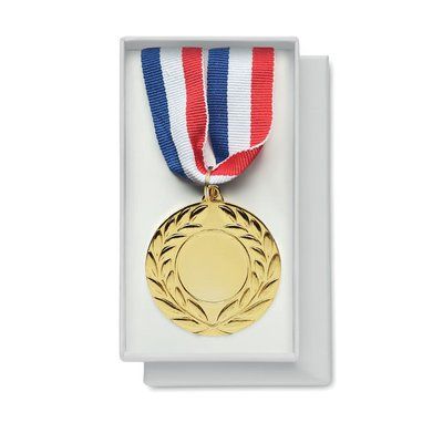 Medalla 5cm Cinta Tricolor Oro
