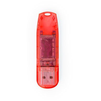 Memoria USB 16GB en ABS translúcido Roj