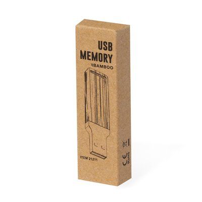 Memoria USB 16GB Bambú y Aluminio