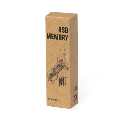 Memoria USB 16GB con clip giratorio de madera