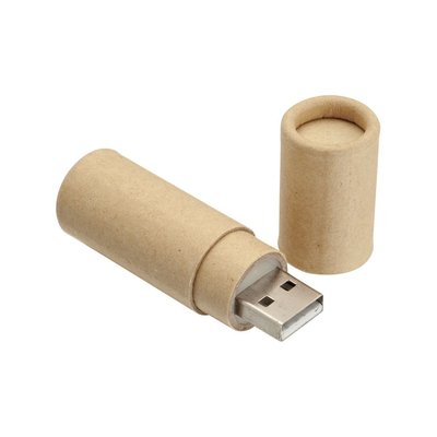 Memoria USB cilíndrica 16GB de cartón