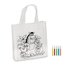 Mini bolsa non woven para colorear con 5 rotuladores Blanco