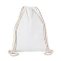 Mochila de algodón con cordones blancos Blanco