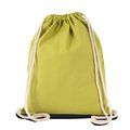 Mochila de algodón con cordones blancos Burnt Lime