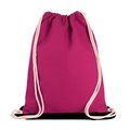 Mochila de algodón con cordones blancos Fuchsia