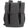 Mochila Canvas con Solapa Washed Dark Grey