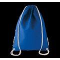 Mochila con cordones blancos de algodón Dark Royal Blue