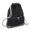 Mochila impermeable con cordones gruesos Black