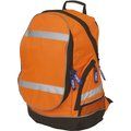 Mochila impermeable con tiras reflectantes Naranja