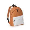 Mochila pequeña en resistente poliéster Naranja / Blanco