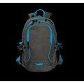 Mochila Sport con Porta Casco y Ajuste Cintura Light Titanium / Tropical Blue