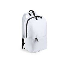 Mochila 600D Acolchada Cremallera Frontal Invisible Blanco