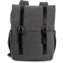 Mochila Canvas con Solapa Washed Dark Grey