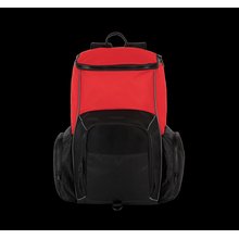 Mochila de deporte con portaobjetos impermeable Negro / Rojo