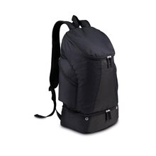 Mochila deportiva con compartimento para zapatos Negro